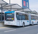 Unidades de la Línea 5 en el Aeropuerto de Guadalajara