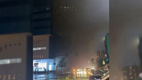 Pabellón M incendiado en Monterrey.