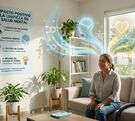 mujer con  buena salud mental ante tareas domesticas