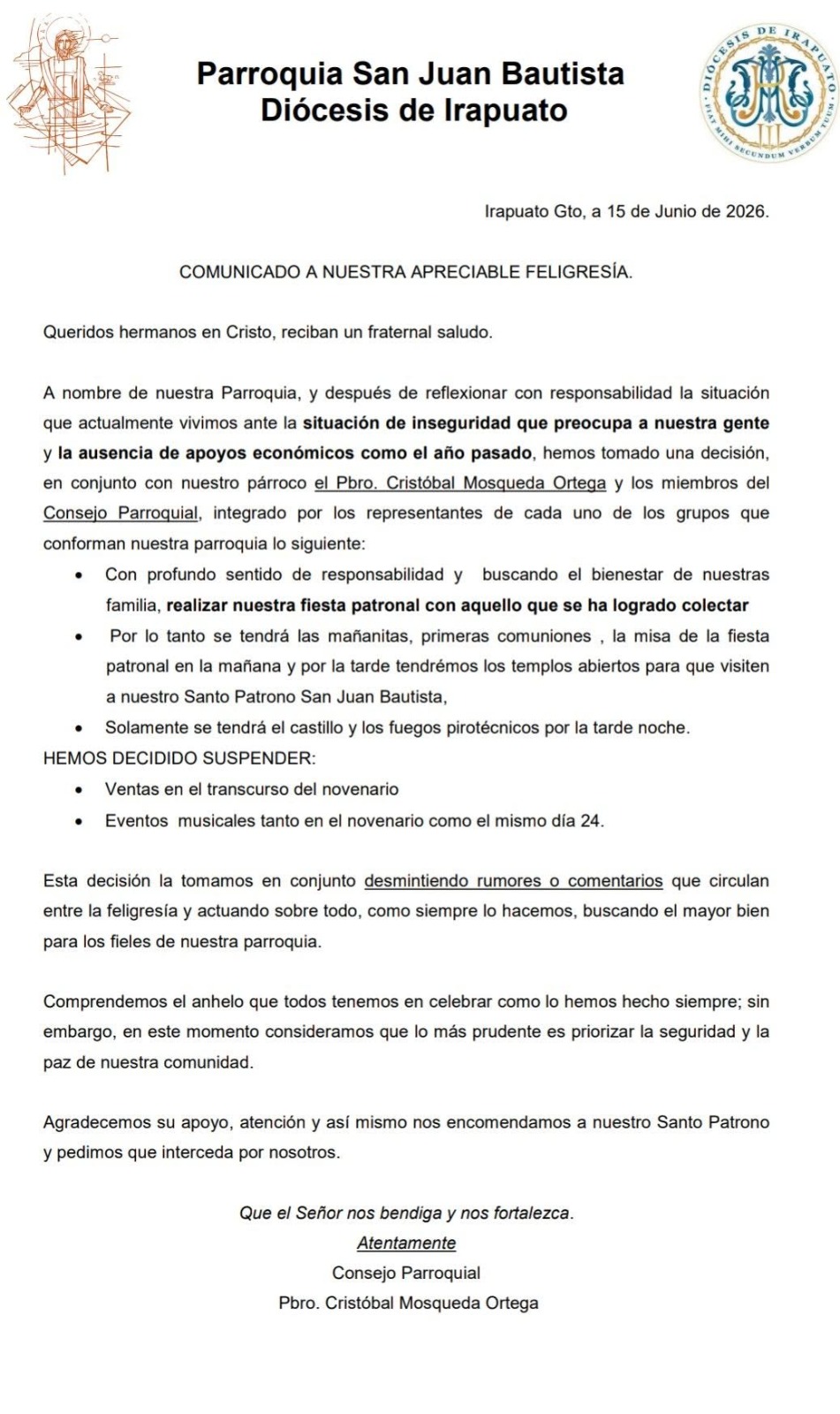 Este año, Irapuato canceló la fiesta patronal de San Juan Bautista a un año de la masacre que dejó a varios muertos y heridos, incluidos bebés.