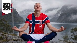 Erling Haaland con la Selección de Noruega.