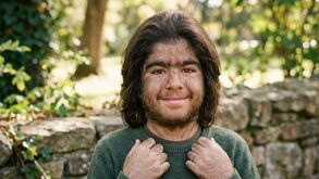 niño con síndrome del hombre loco o hipertricosis