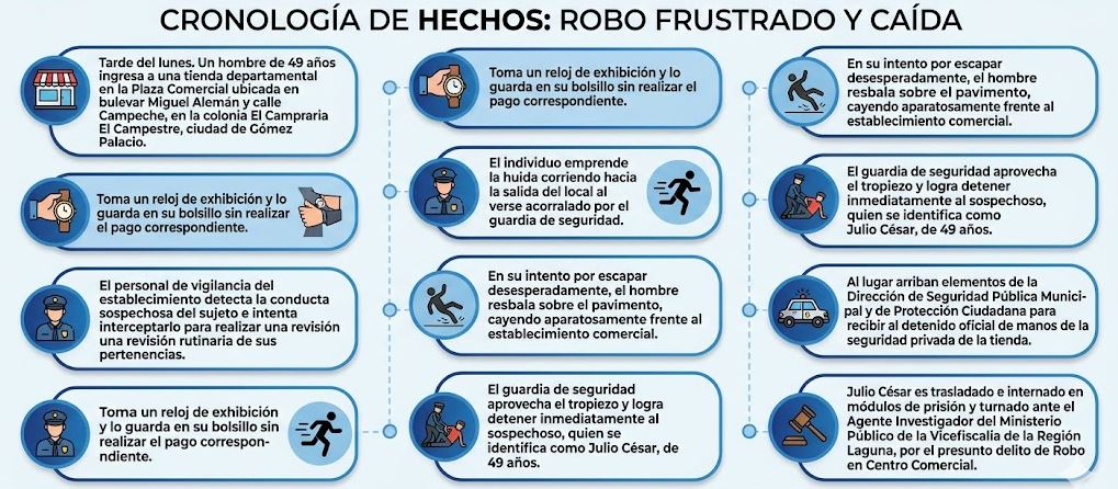 Infografía del robo