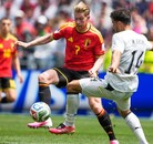 Jugadores de Bélgica y Egipto durante su enfrentamiento en el Mundial 2026.