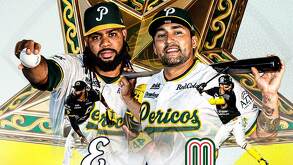 samar leyva y antonio santos jugadores del equipo de beisbol pericos de puebla