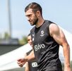 Tim Payne entrenando con la Selección de Nueva Zelanda.