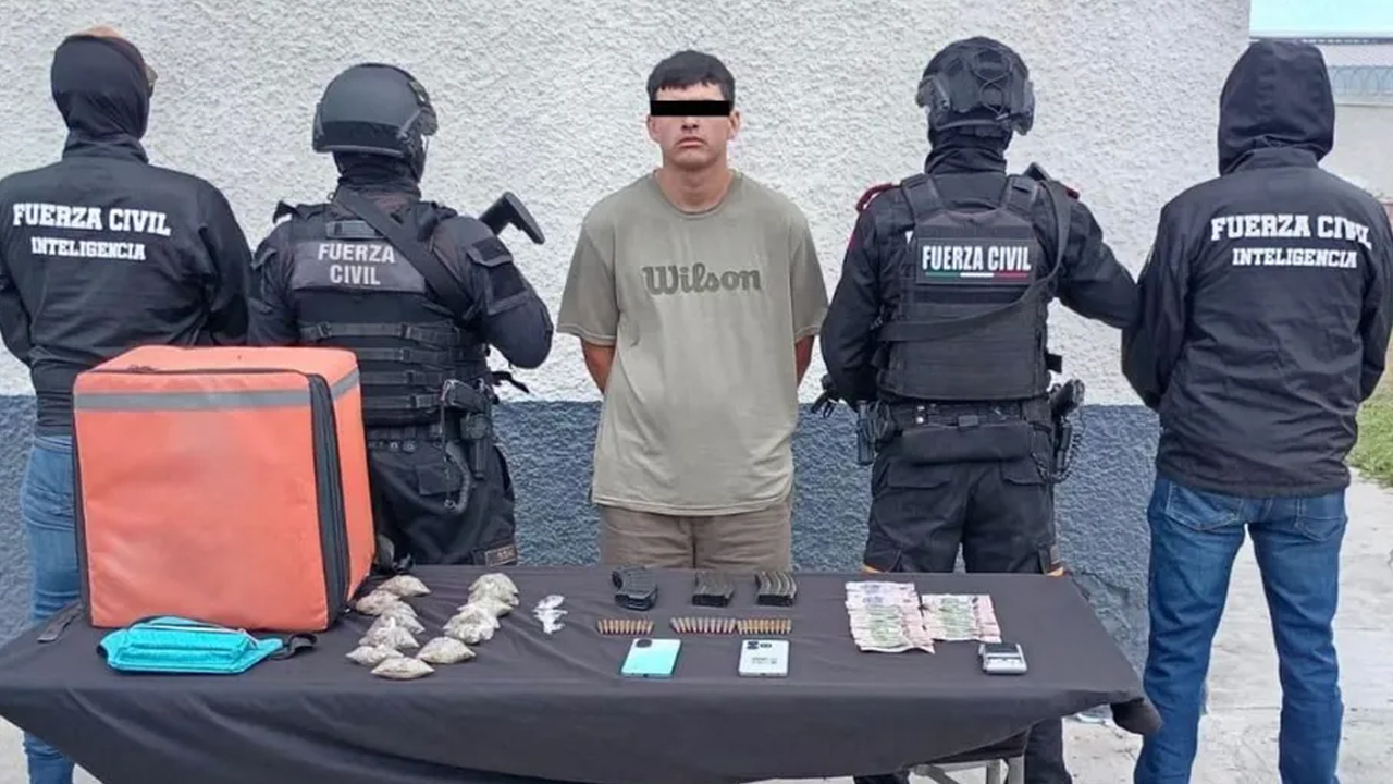 Elementos de Fuerza Civil detuvieron en Pesquería a Humberto “N”, de 27 años, señalado por su presunta participación en un hecho violento ocurrido en Monterrey.