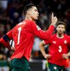 Cristiano Ronaldo festejando un gol con Portugal.