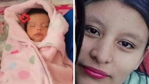 fotografías de una bebé de cuatro meses y una adolescente de 14 años