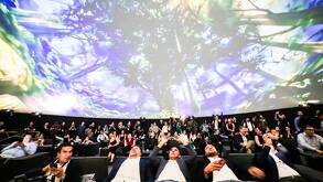 Los asistentes que se dieron cita para la inauguración de la Domósfera en el Auditorio Benito Júarez en Jalisco