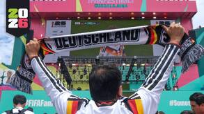 Un aficionado de la Selección de Alemania en el Fan Fest de Guadalajara