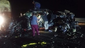 Choque en carretera La Gloria-Colombia en Anáhuac.