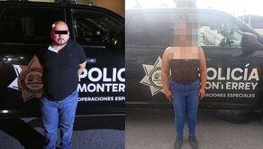 Hombre y adolescente detenidos con droga en Monterrey.