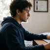 Aspirante realizando examen de admisión de la BUAP 2026 en su cuarto