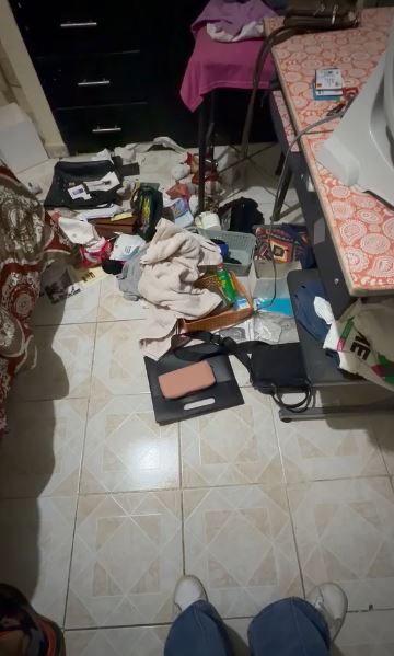 Evidencia del robo en su domicilio.