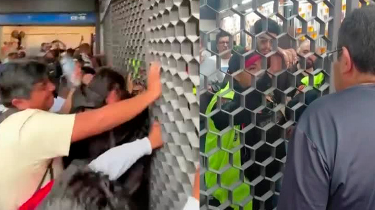 Manifestantes que protestaban sobre Calzada de Tlalpan ingresaron por la fuerza a la estación General Anaya de la Línea 2 del Metro.