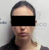 Ficha de sentencia de la Fiscalía de Jalisco de Aurora 'N' con una fotografía de la mujer con los ojos censurados con un recuadro negro