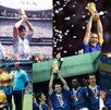 Jugadores levantando el campeonato mundial de la FIFA.