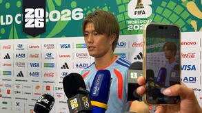 Koki Okawa en una entrevista con la Selección de Japón.