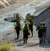 Protección Civil, SEDENA y corporaciones municipales retomaron la búsqueda del menor arrastrado por la corriente en Monterrey.