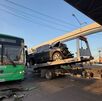 Un accidente sobre la avenida Miguel Alemán involucró a unidades de la Ruta 219 y Ruta 41 en Apodaca.