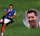 Kylian Mbappé festejando uno de los dos goles que marcó ante Senegal en el debut de Francia en el Mundial 2026.