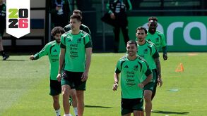Jugadores de la Selección Mexicana en un entrenamiento sobre el Mundial 2026.