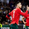 Cristiano Ronaldo festejando un gol con Portugal.
