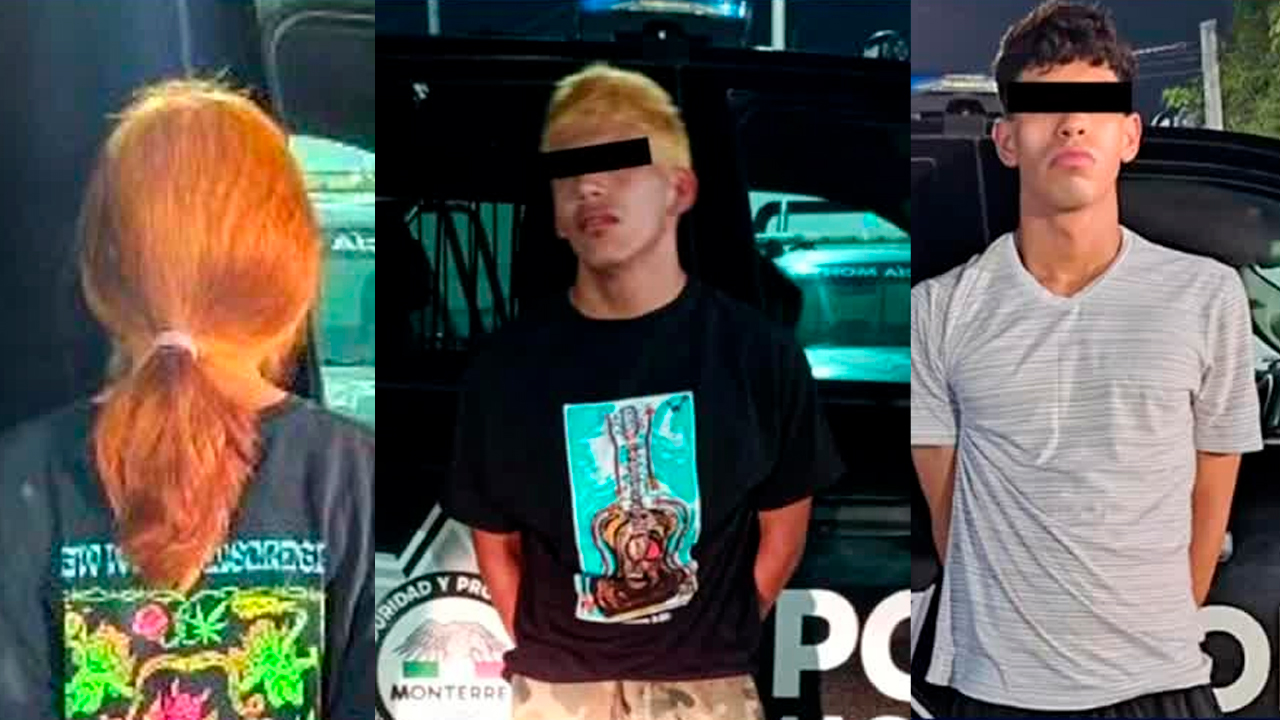 Tres personas, entre ellas una menor de edad, fueron detenidas en Monterrey tras un robo con violencia en una tienda de conveniencia.