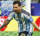 Messi festejando un gol de Argentina en el Mundial 2026 enfrentando a Austria en Fase de Grupos.