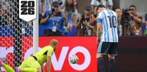 Lionel Messi falló el penal ante Austria en el minuto 6 de juego.