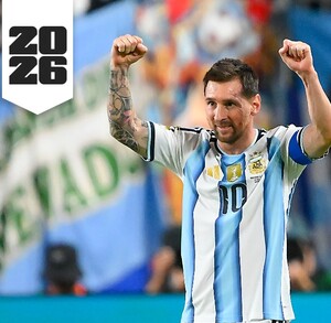 Lionel Messi celebrando un gol en el Mundial 2026 ante Argelia.