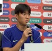 Jugador de Selección de Corea del Sur en la conferencia de prensa previo al juego.