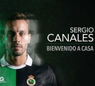 Sergio Canales siendo anunciado con Racing de Santander.