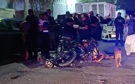 motociclistas lesionados y un muerto.