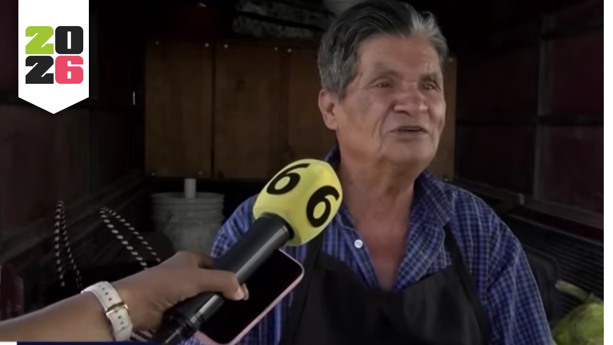 Una imagen de una entrevista al abuelo del portero de la selección mexicana Raúl 'Tala' Rangel