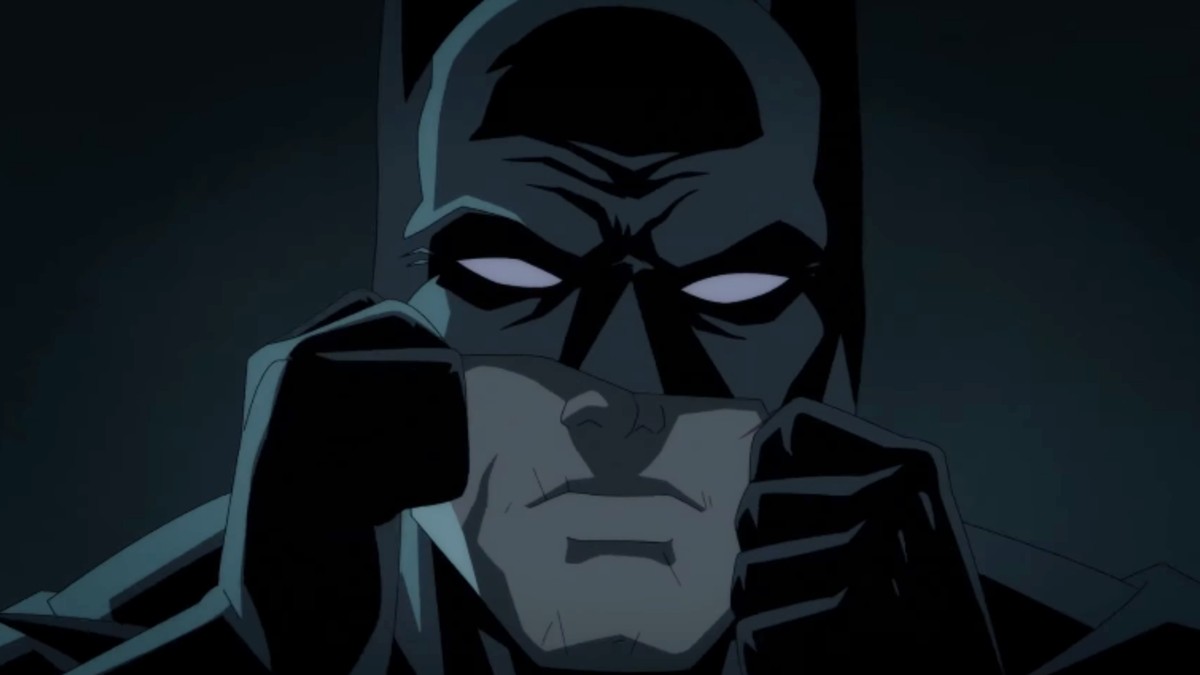 Batman con su máscara de la nueva película Knightfall