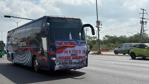 Paro de transportistas en Nuevo León.