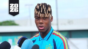 Nico Williams en entrevista con la Selección Española.
