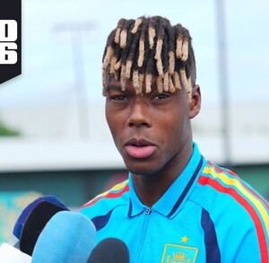 Nico Williams en entrevista con la Selección Española.