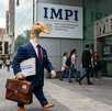 El Pato Merlín yendo a registrar su marca