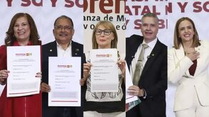 Aspirantes de Morena formalizan registro elecciones 2027 en Nuevo León