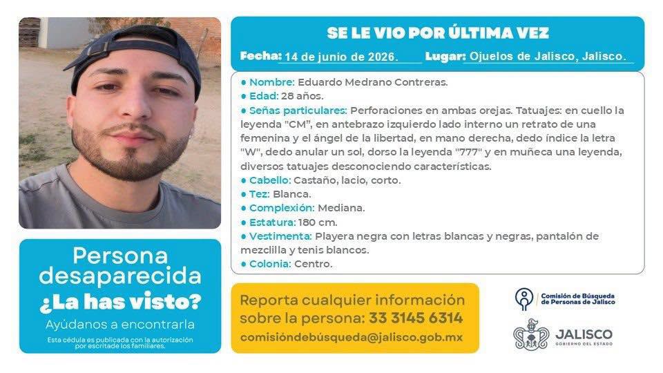 Mientras miles celebraban en la Mega Serenata de Guadalajara, Alejandra buscaba a su amigo Eduardo Medrano, desaparecido en Ojuelos. Conoce su historia.