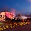 Accidente de tráileres en carretera Monterrey-Laredo.