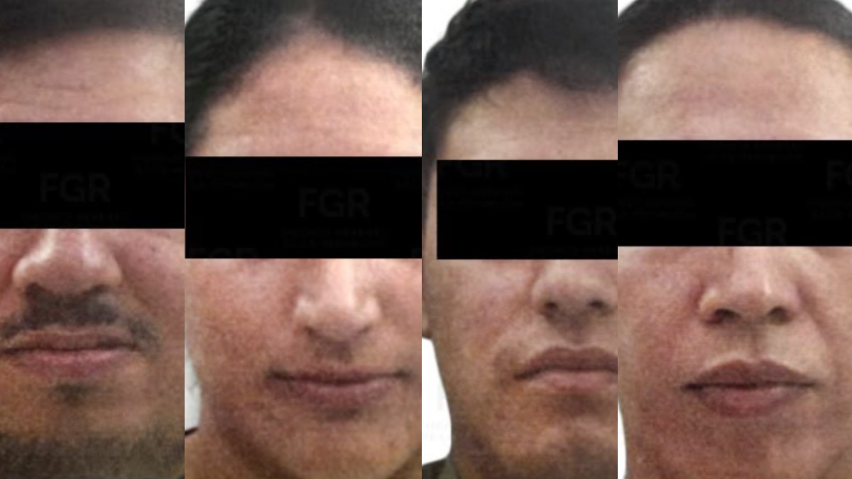 Personas con la cara censurada por la FGR
