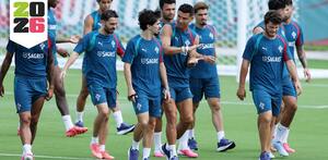 Cristiano Ronaldo y compañeros de la selección de Portugal entrenando previo al partido contra Colombia en el Mundial 2026.