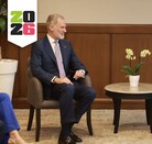 Una foto de la reunión entre el rey de España, Felipe VI y el gobernador de Jalisco, Pablo Lemus