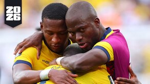 Enner Valencia festejando el pase a 16vos de Final por parte de Ecuador en la Copa del Mundo 2026.