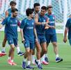 Cristiano Ronaldo y compañeros de la selección de Portugal entrenando previo al partido contra Colombia en el Mundial 2026.