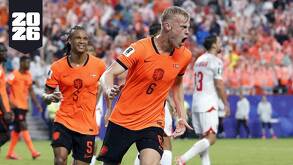 Jugadores de Países Bajos celebrando gol